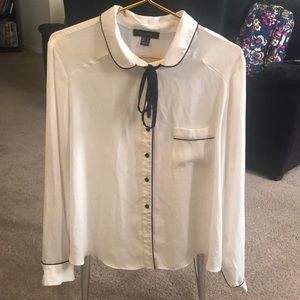 White shirt with black trimming